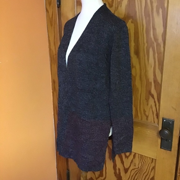 Karen Scott charcoal n red oversized cardigan - Picture 11 of 12